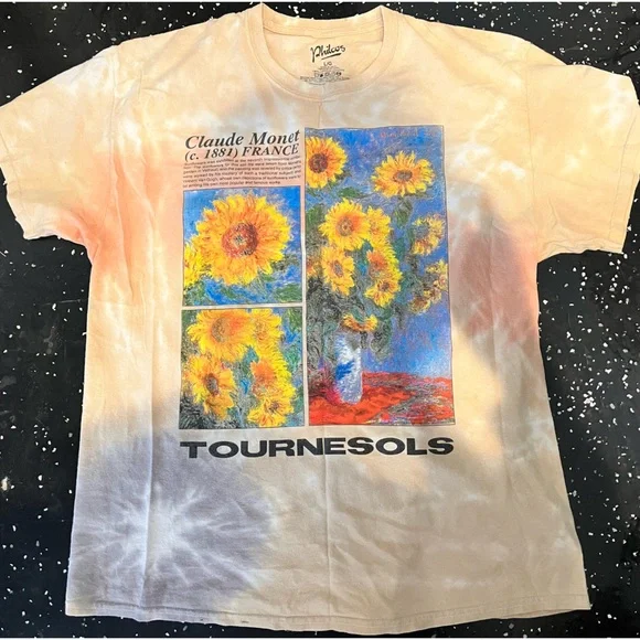 Shirts | Claude Monet Tournesols Sunflower Yellow Tie Dye Graphic 